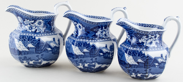 Jugs or Pitchers Set of Three c1920s